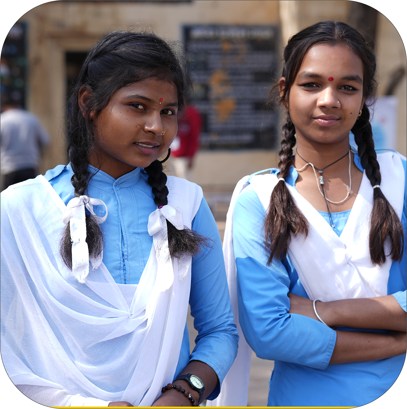 Students working